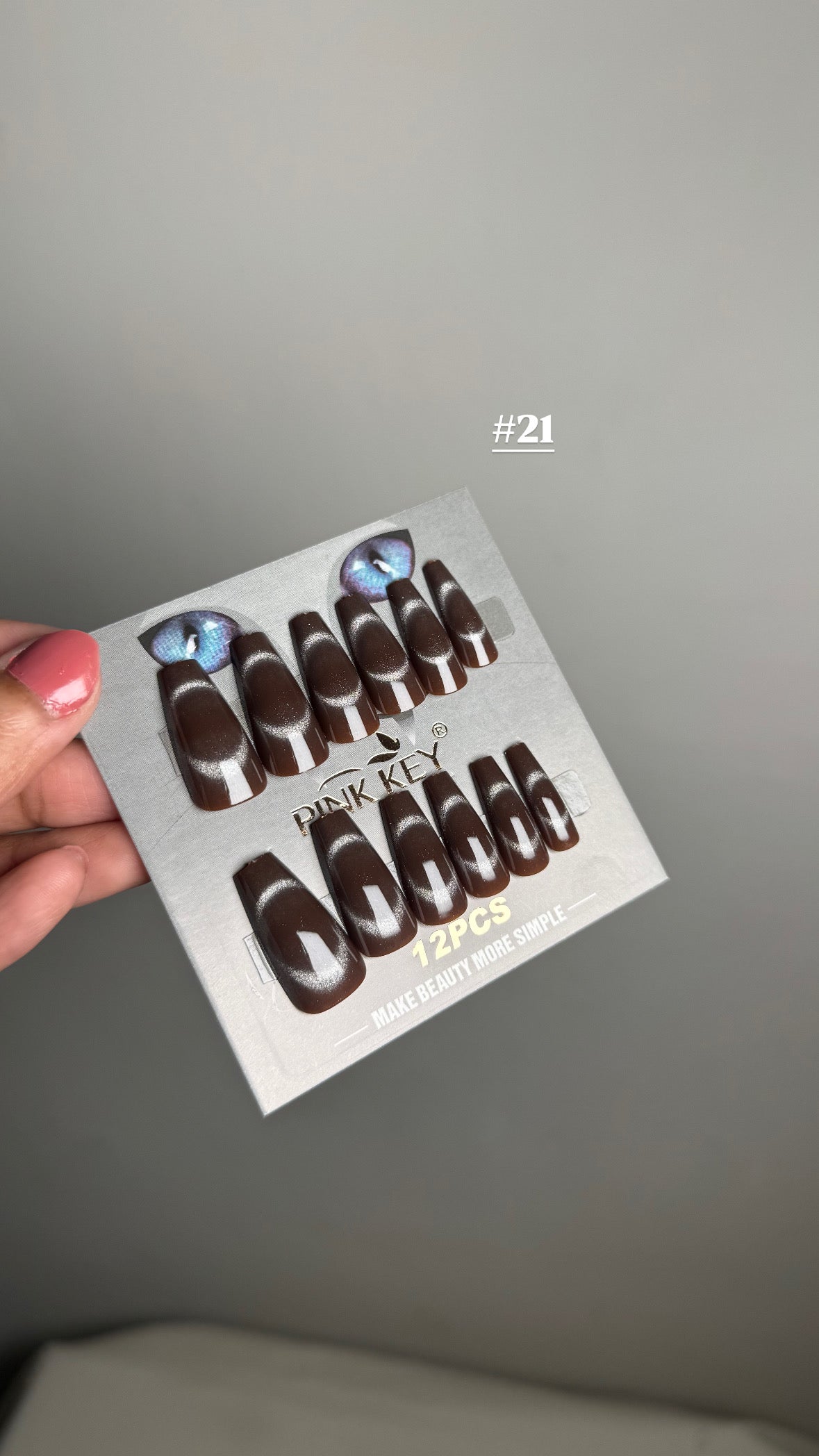 LONG SQUARE GLITTER SHINY NAIL SET