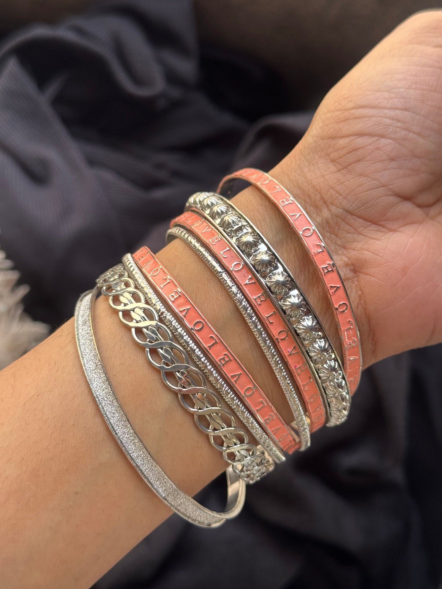 C254 METAL BANGLES SET