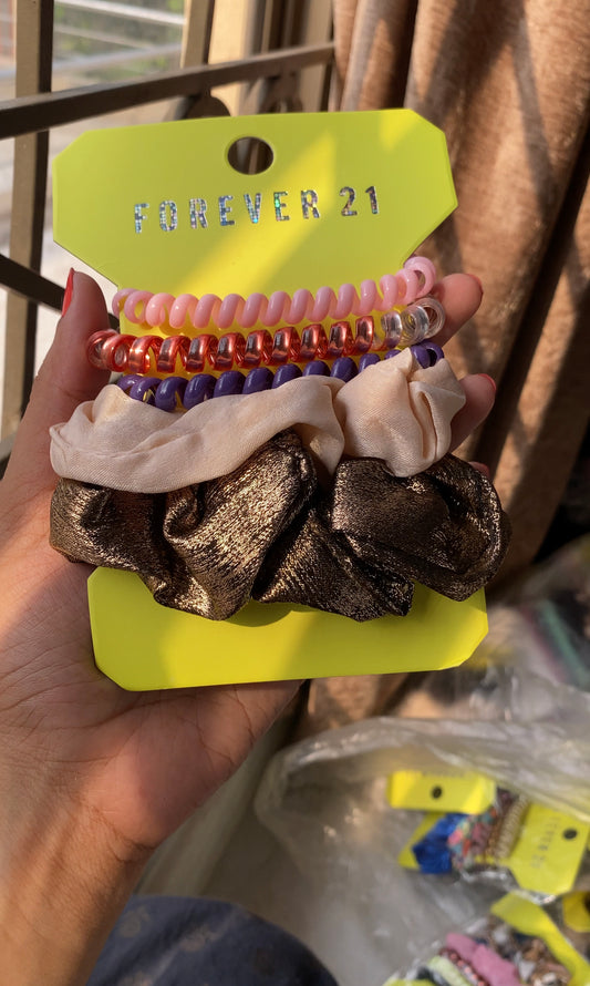 A06 FOREVER 2  1  ORIGINAL HAIR TIE / SCRUNCHIE SET