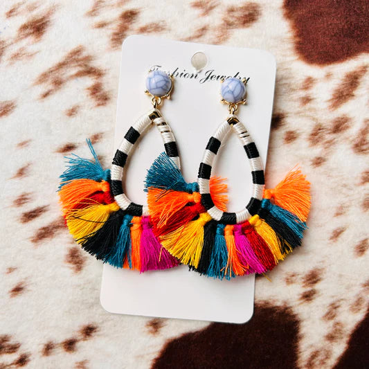 G5 MULTI COLORED TASSEL EARRINGS