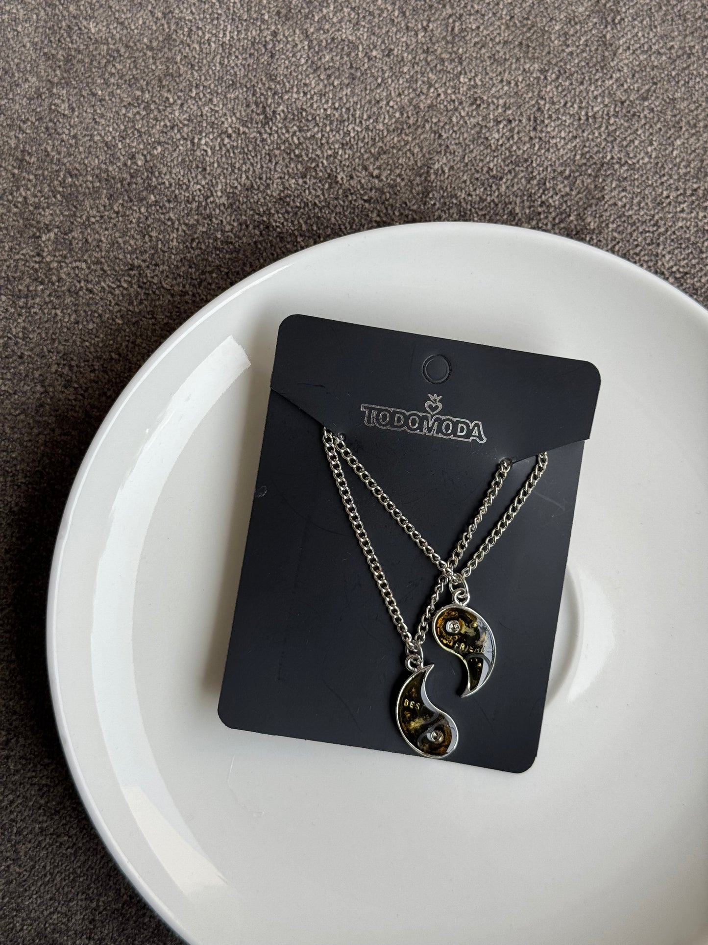 A173 SILVER BEST FRIENDS NECKLACE SET