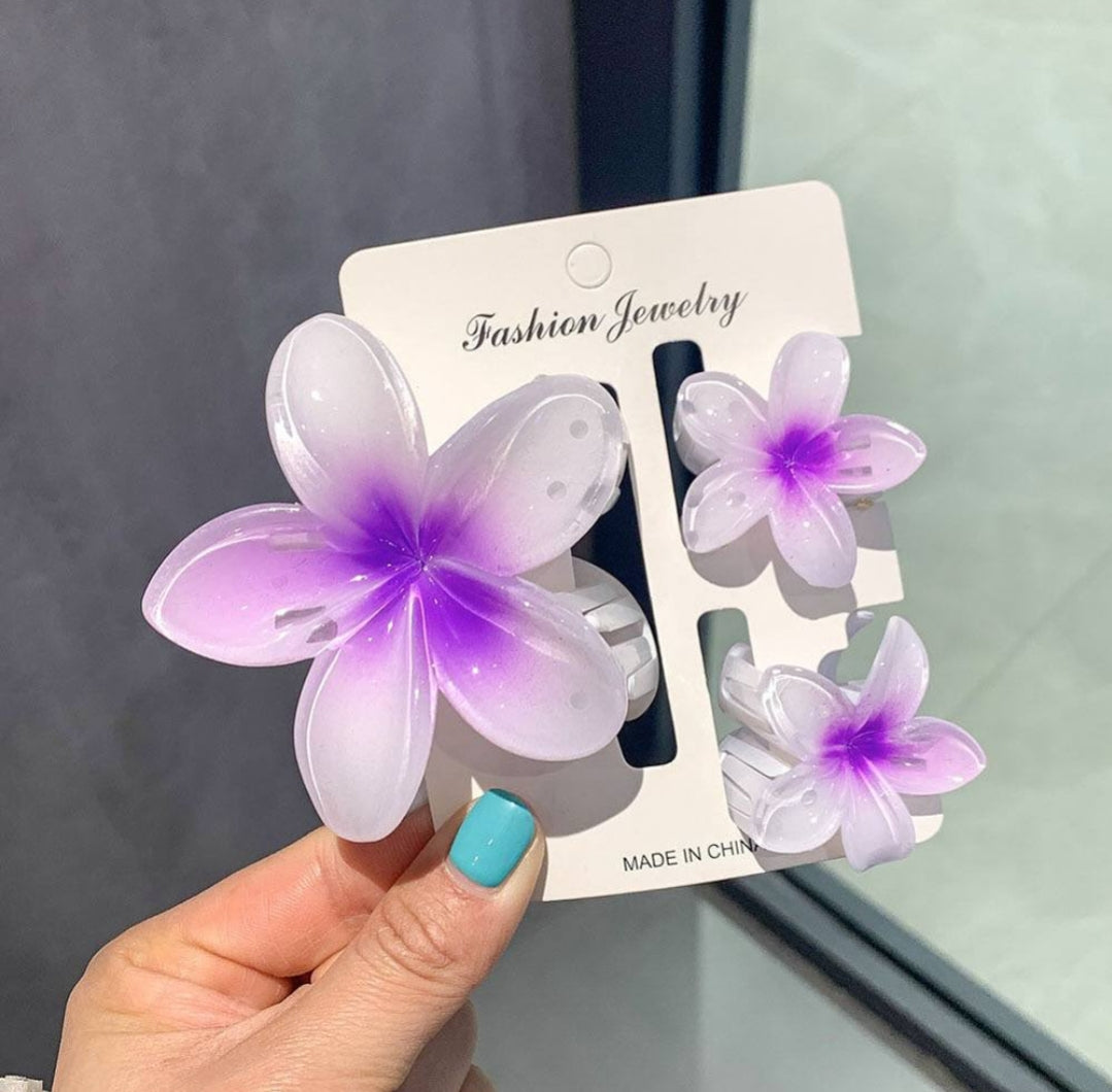 PURPLE AND WHITE FLORAL SET