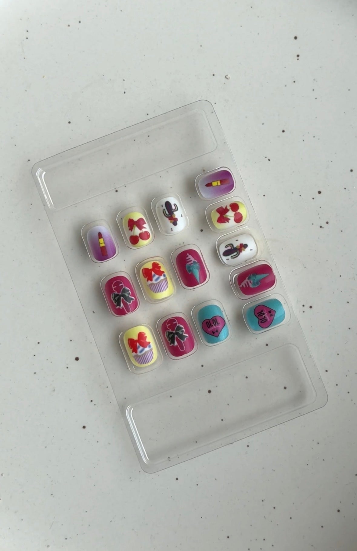 KIDS NAIL SET WITH STICKER ATTACHED