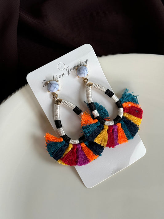 G5 MULTI COLORED TASSEL EARRINGS