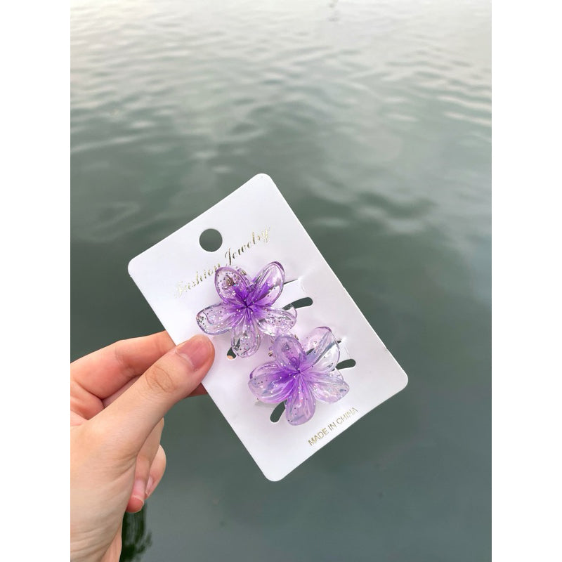 SMALL CLEAR GLITTER CLIP SET