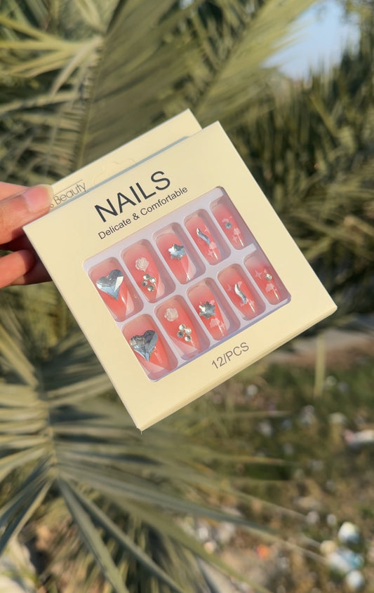 C53 NAIL SET WITH STICKER PACK (12 PIECES)