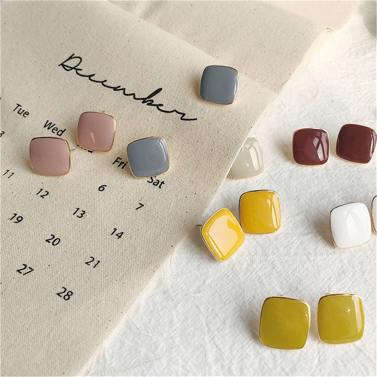 AA SQUARE EAR STUDS