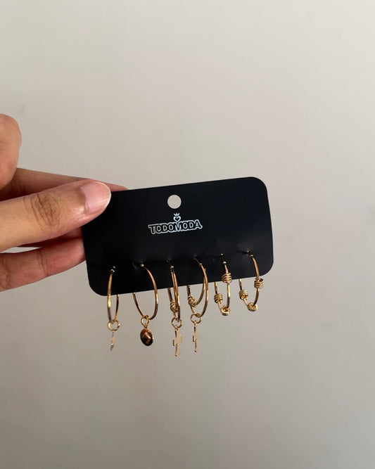 E244 TODAMODA GOLDEN HOOPS SET