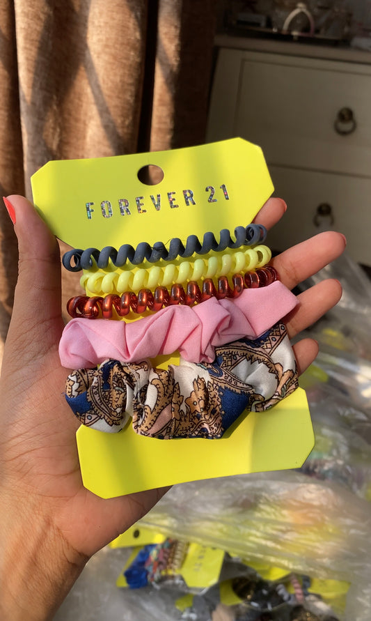 A02 FOREVER 21 ORIGINAL HAIR TIE / SCRUNCHIE  SET