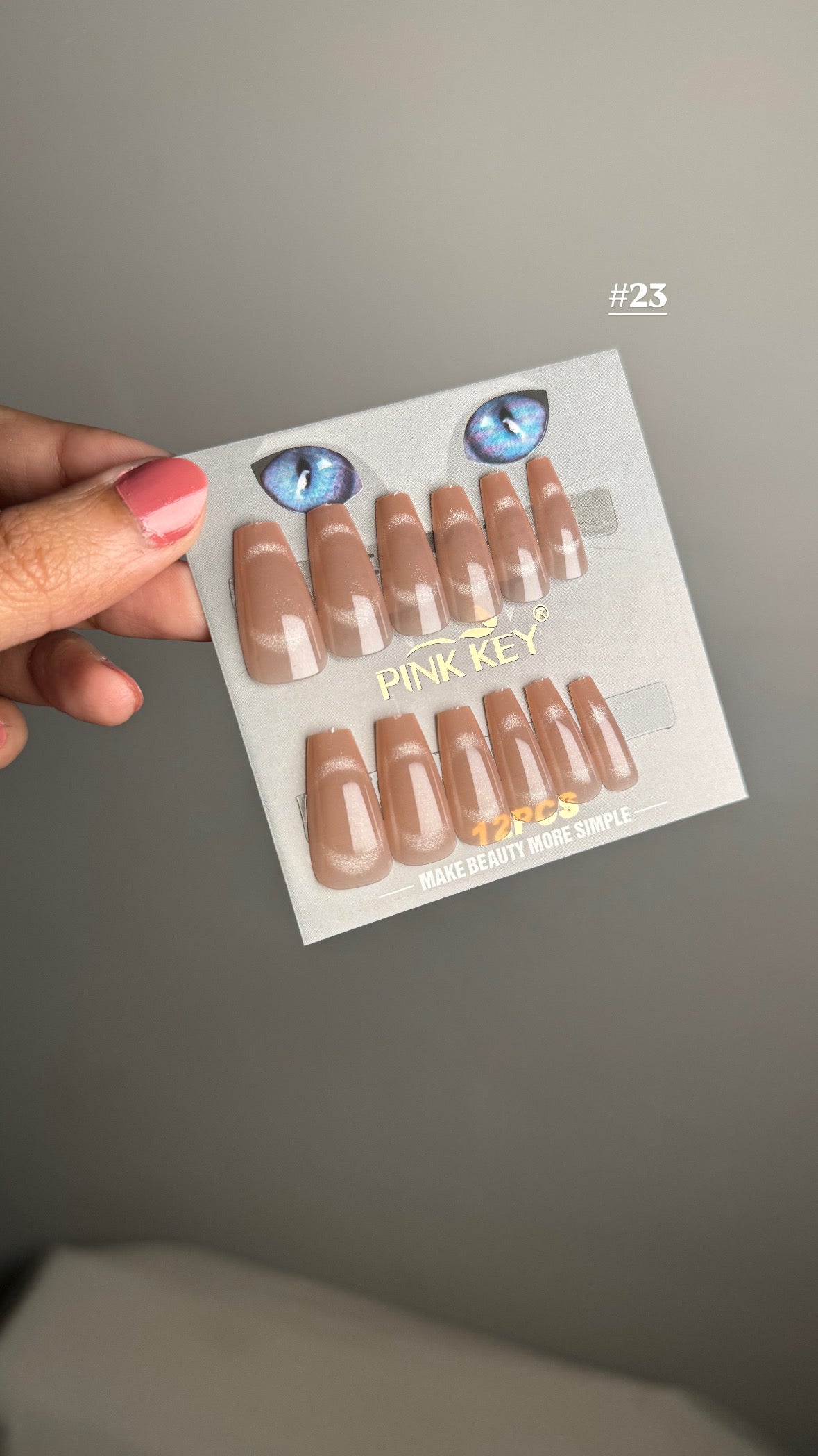 LONG SQUARE GLITTER SHINY NAIL SET