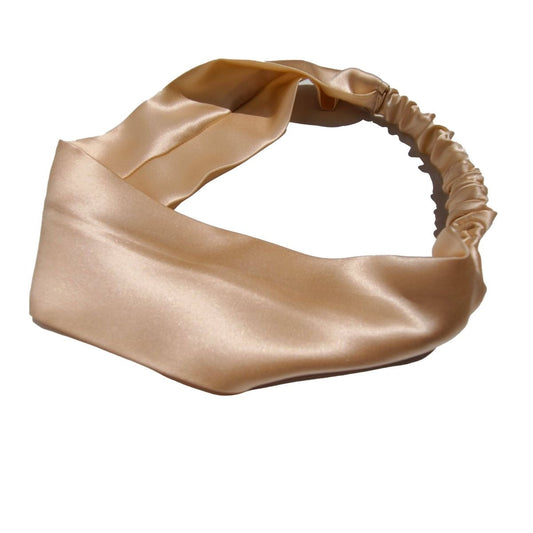 DULL GOLD SILK HEADBAND
