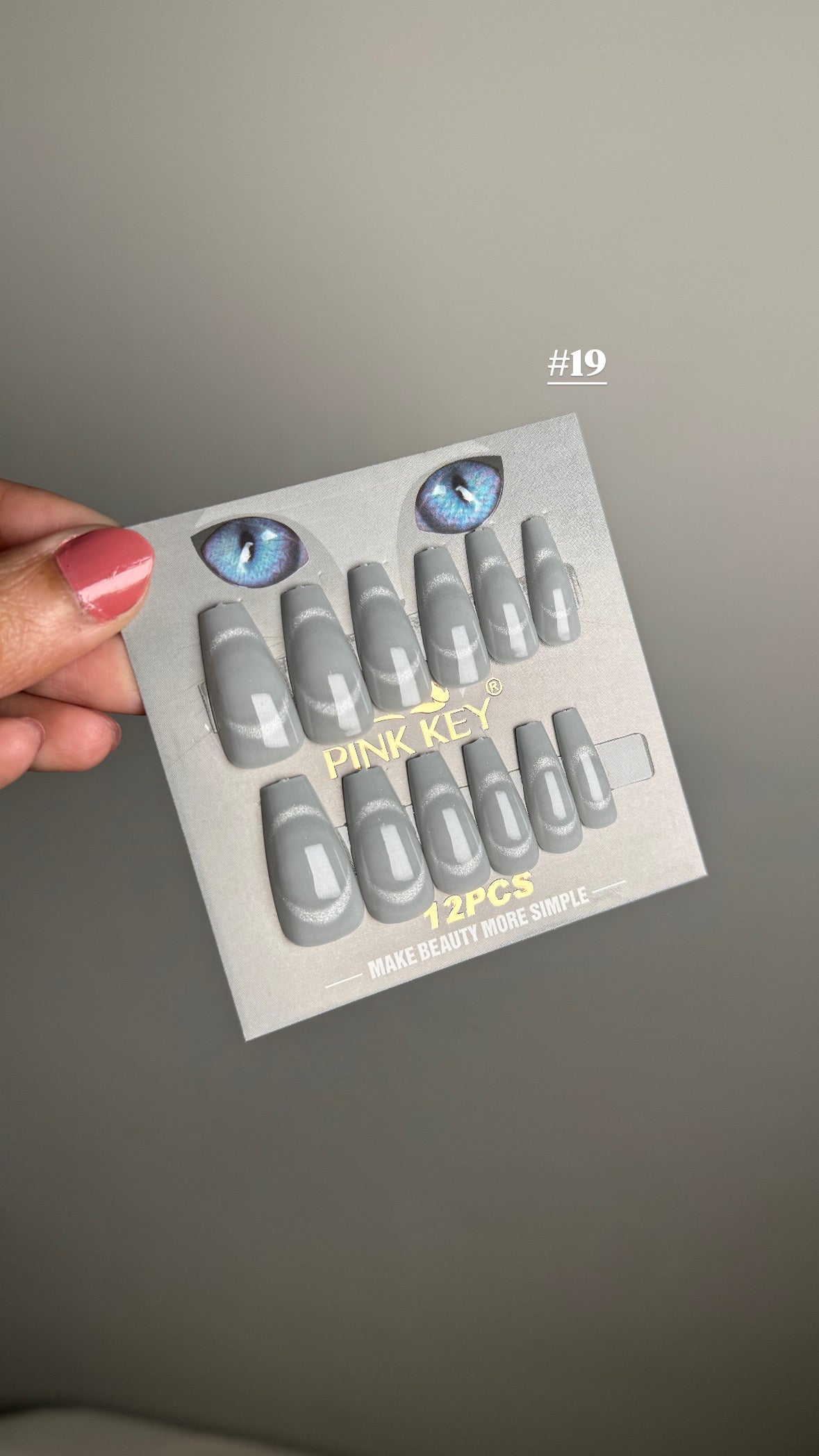 LONG SQUARE GLITTER SHINY NAIL SET