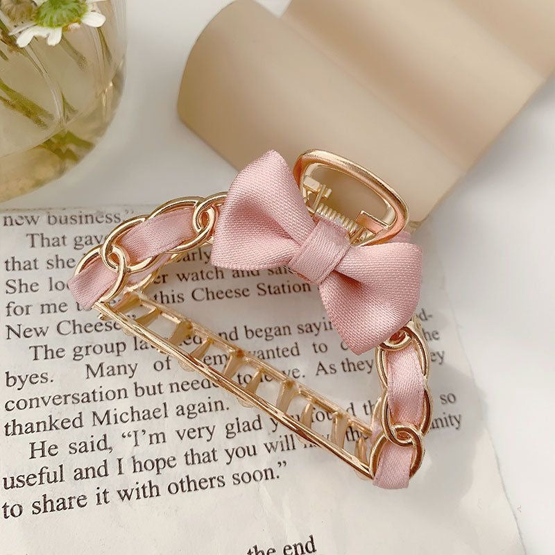 PINK RIBBON METAL CLAW CLIP