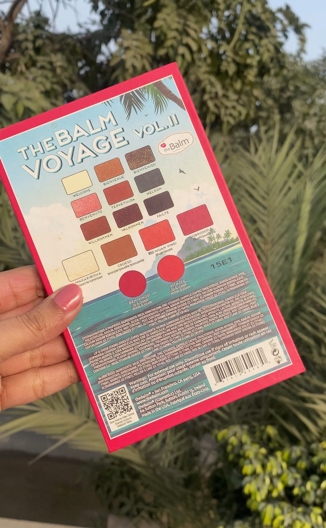 THE BALM VOYAGE EYESHADOW BLUSH HIGHLIGHTER AND LIP COLOR PALETTE