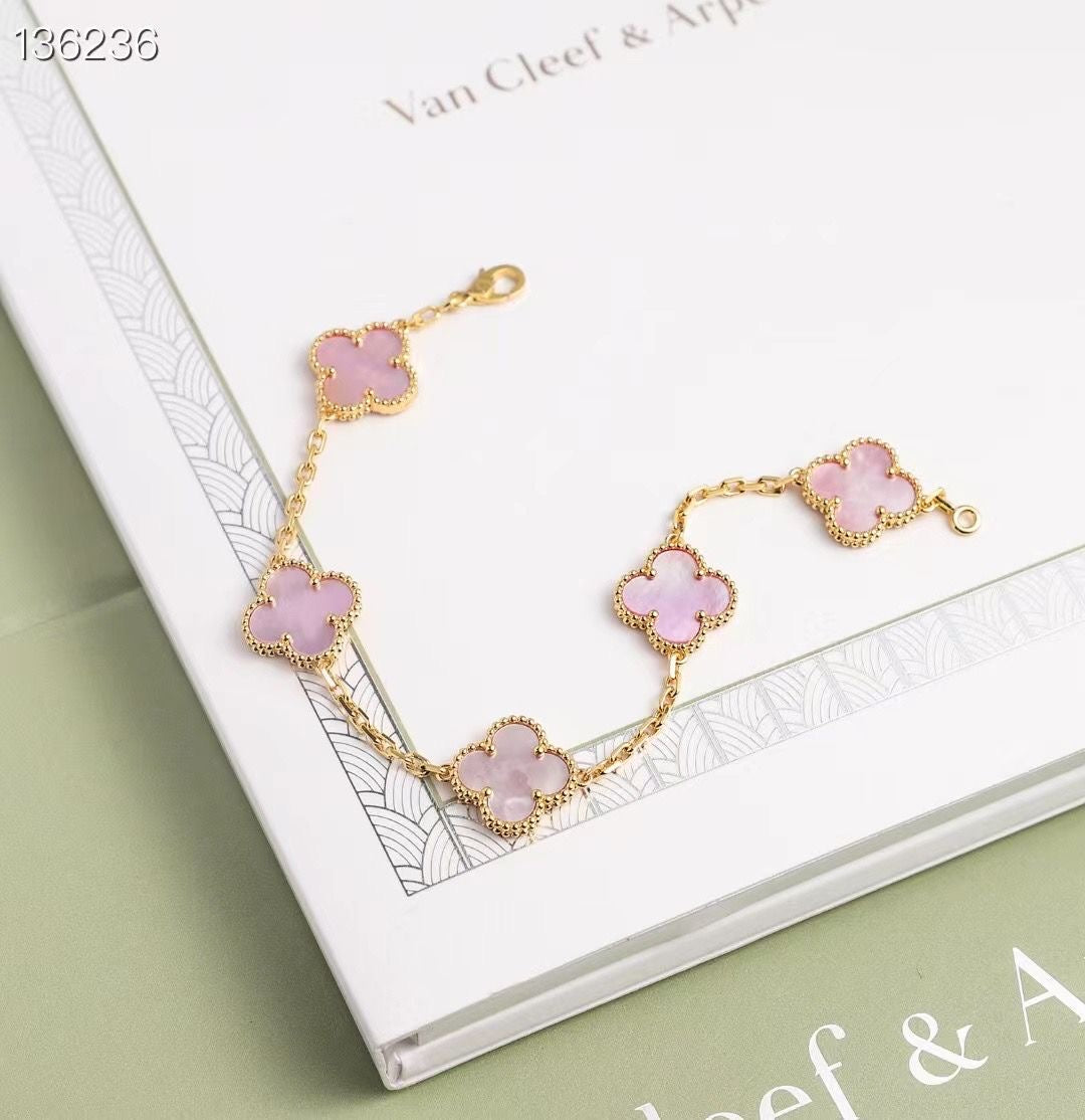 E170 PINK VAN CLEEF / CLOVER BRACELET