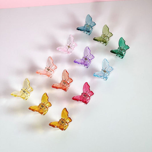 MINI GLITTER CRYSTAL BUTTERFLY CLIP