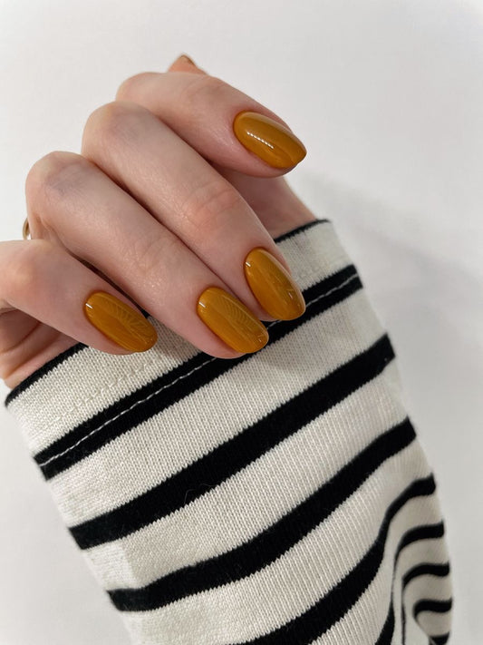 KOREAN MUSTARD NAIL COLOR