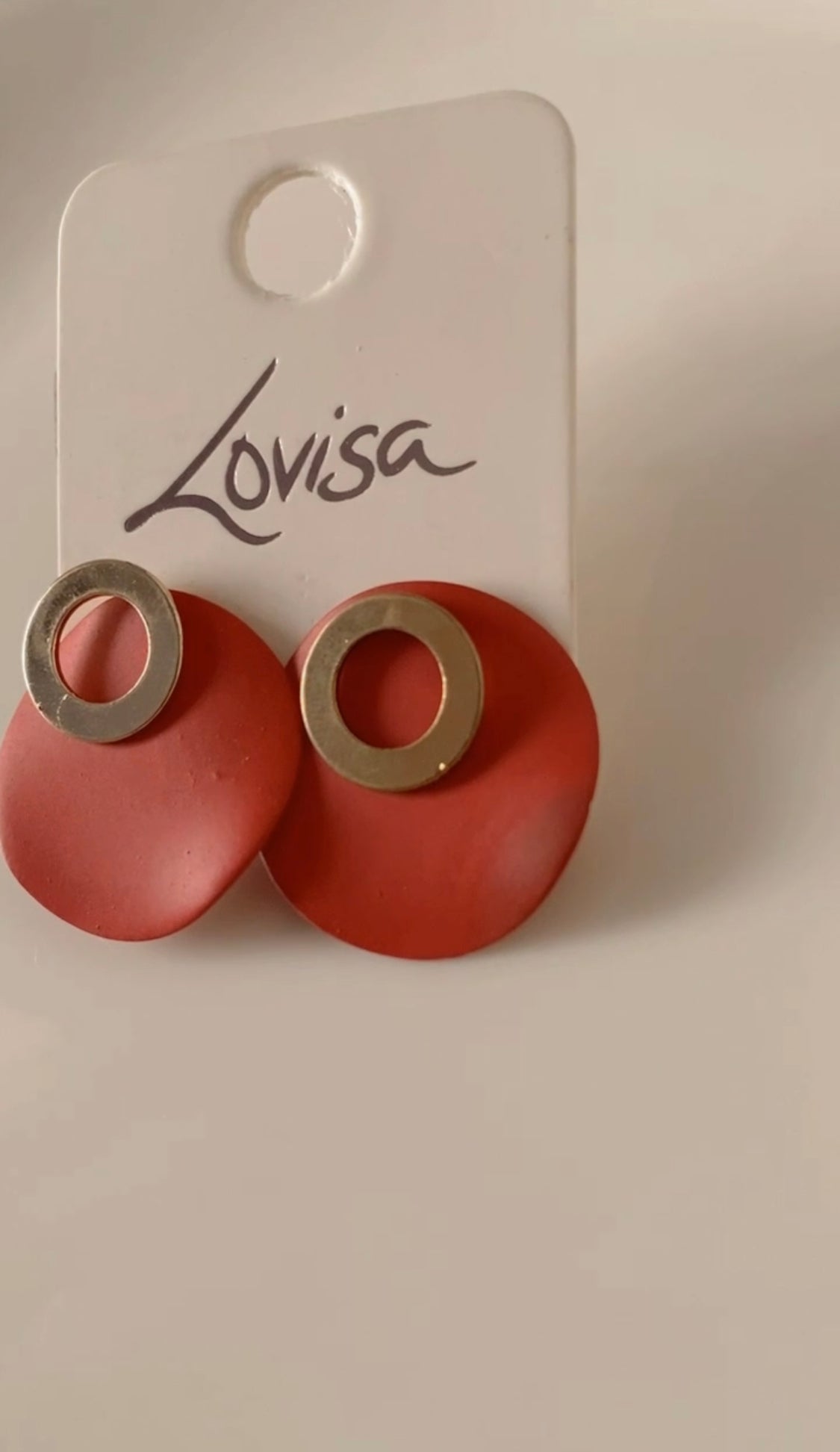 AA154 LOVISA RED EARRINGS