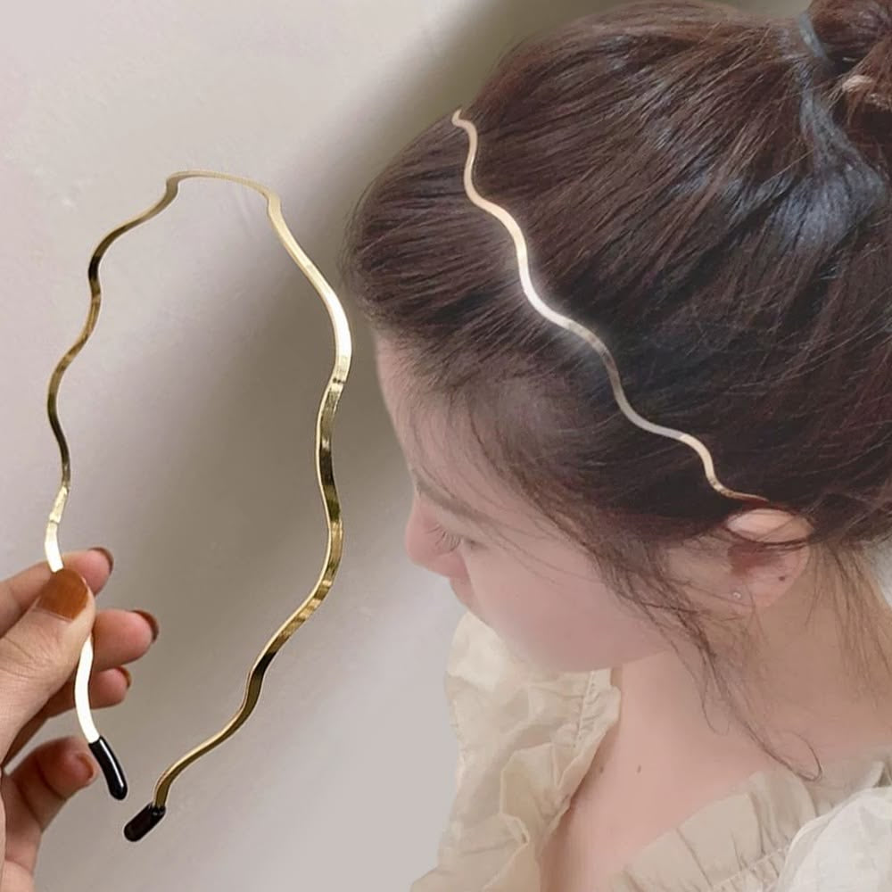 E43 THIN METAL GOLDEN HEADBAND