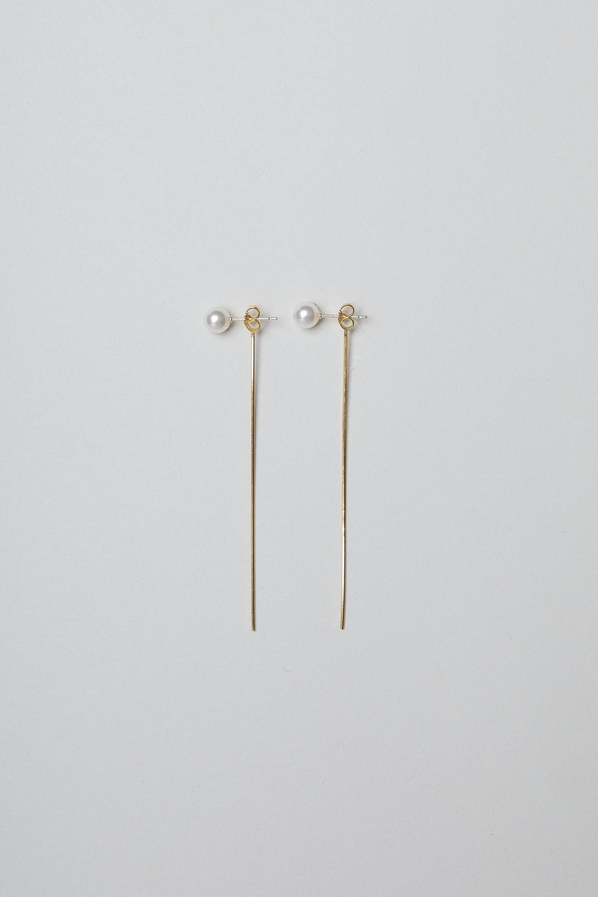 PLAIN PEARL AND GOLDEN EARRINGS