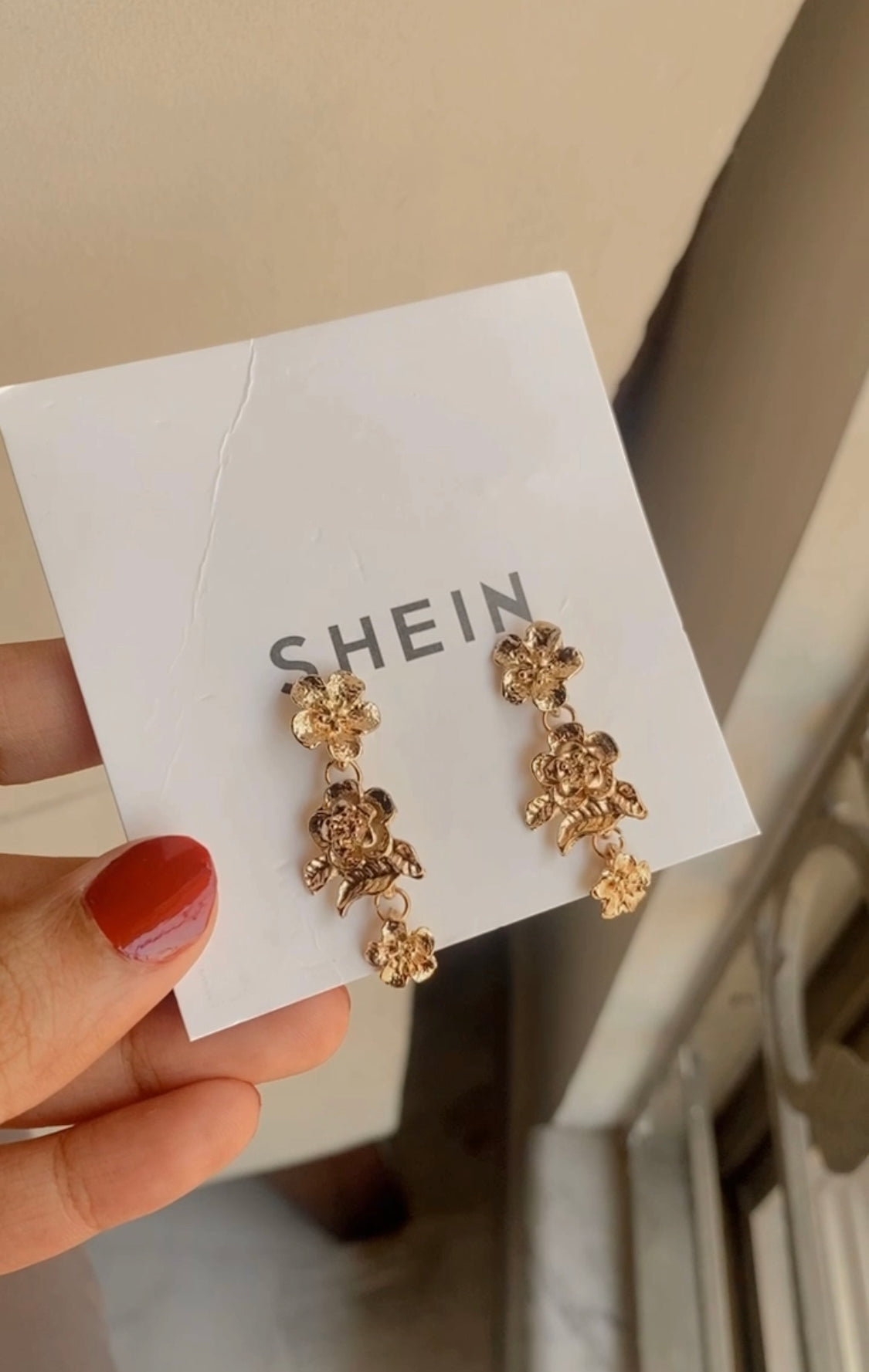 AA146 SHEIN FLOWER EARRINGS