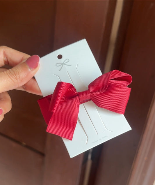 C106 RED HAIR BOW