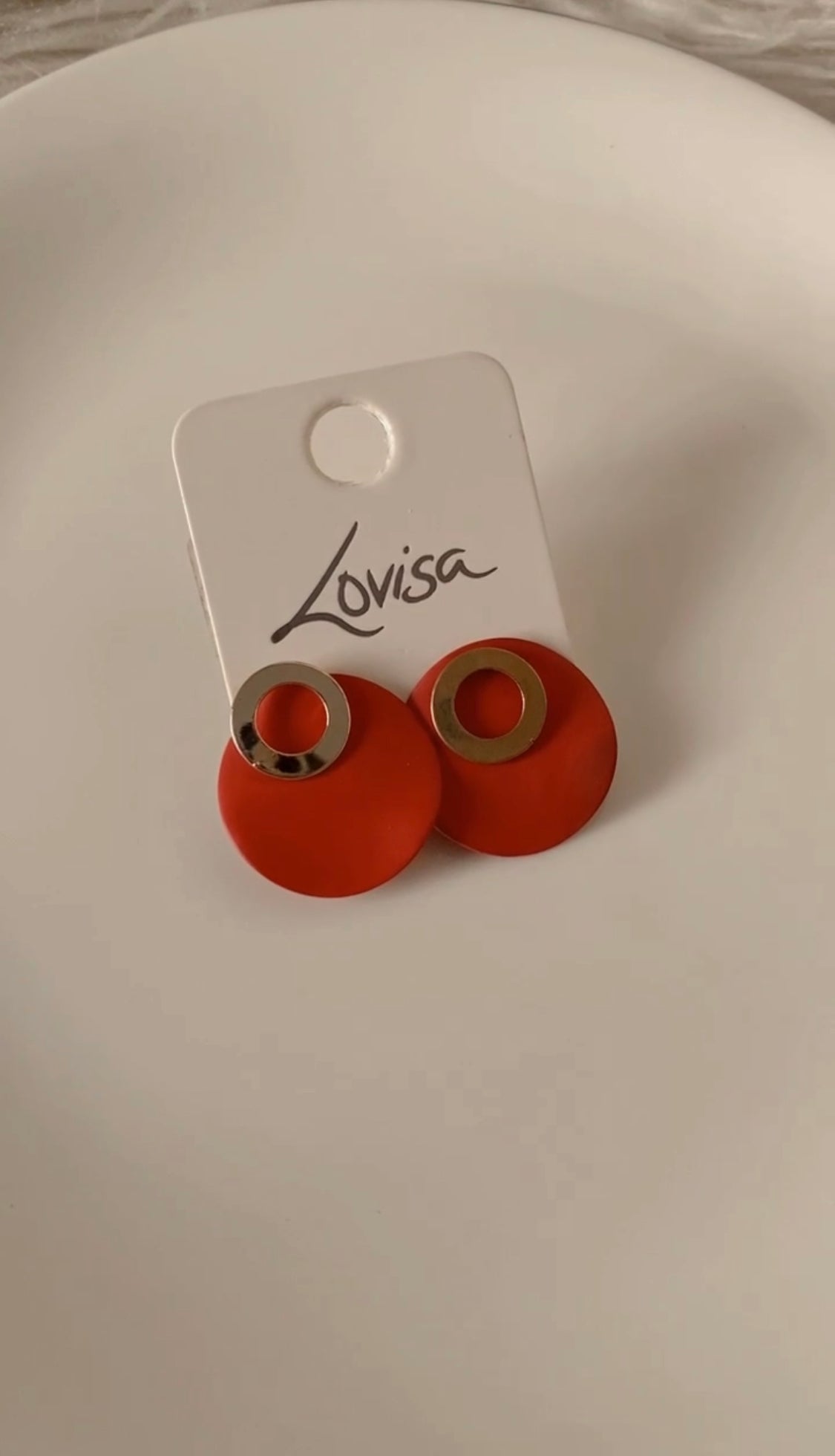 AA154 LOVISA RED EARRINGS