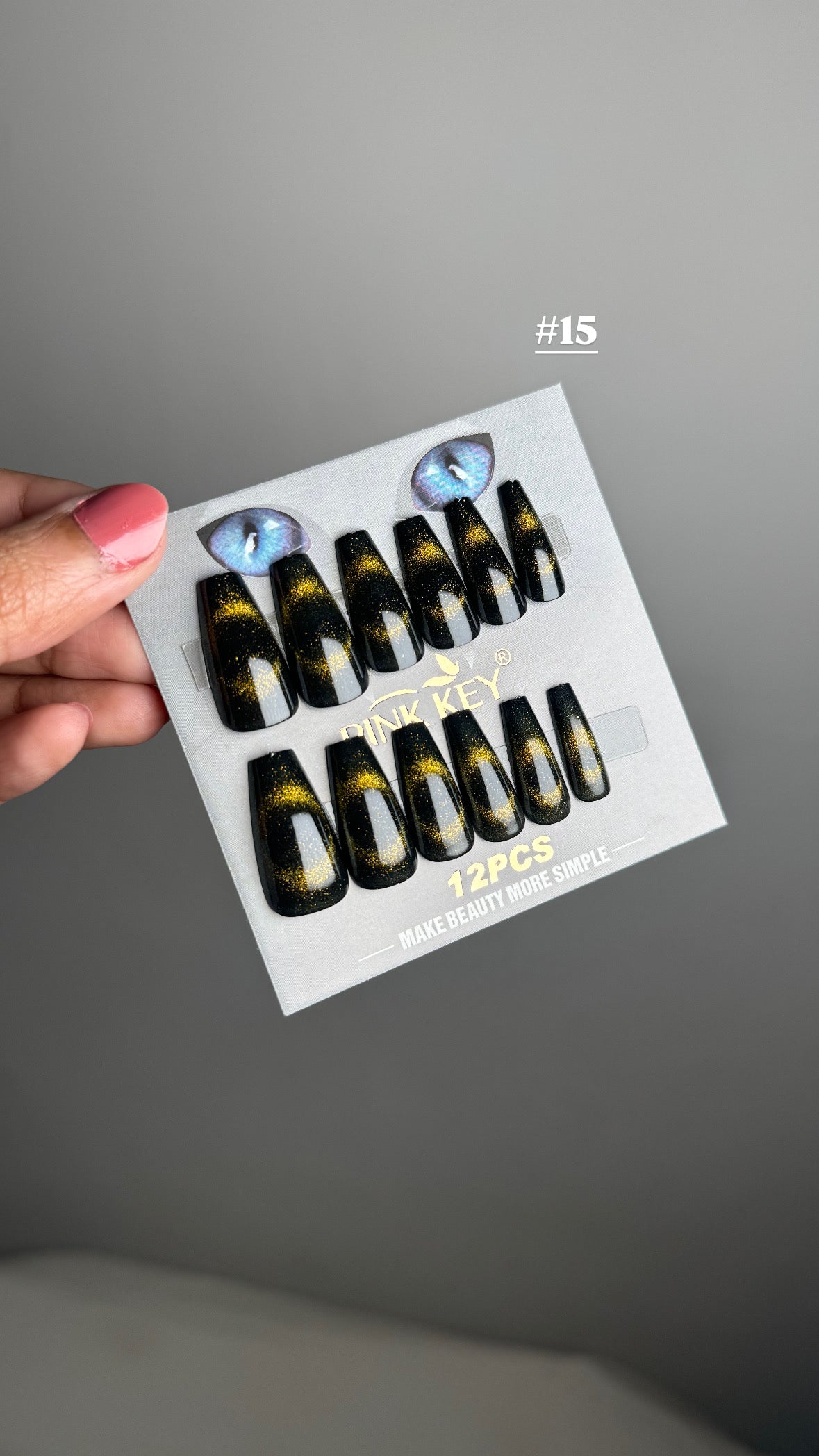 LONG SQUARE GLITTER SHINY NAIL SET