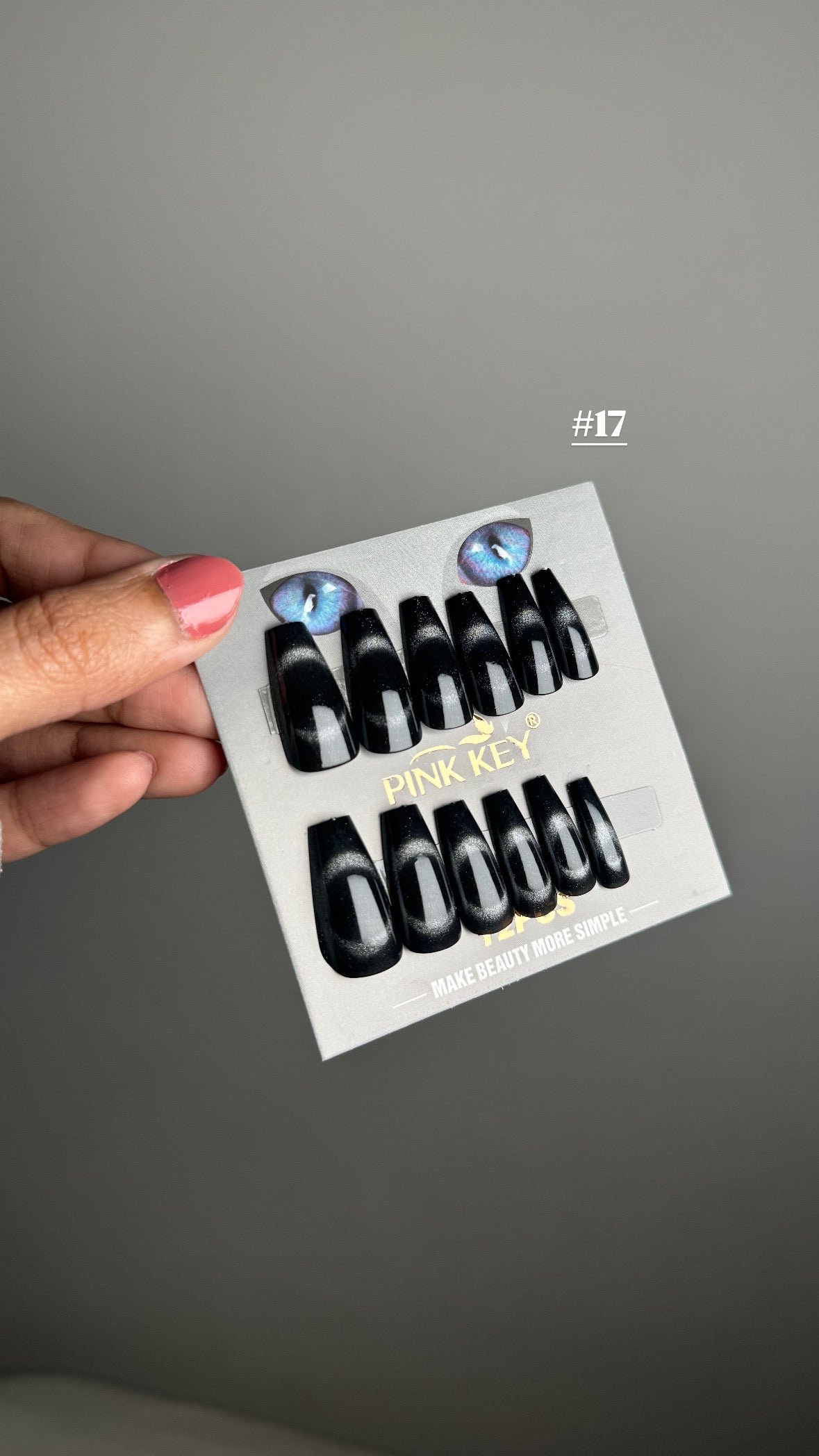 LONG SQUARE GLITTER SHINY NAIL SET