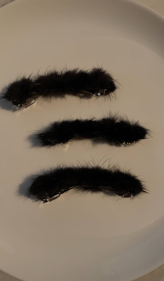 FUR HAIR CLIP