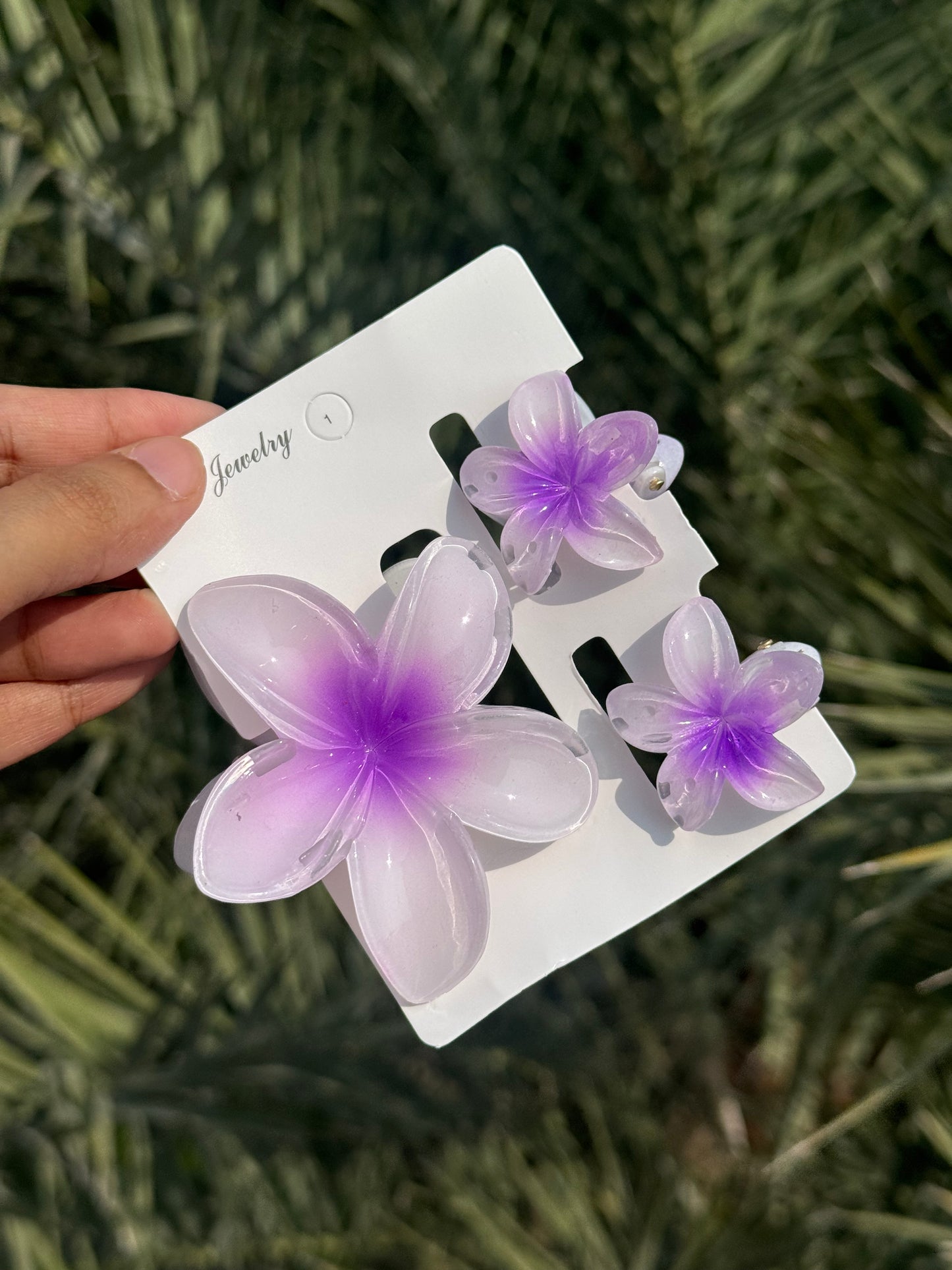 PURPLE AND WHITE FLORAL SET