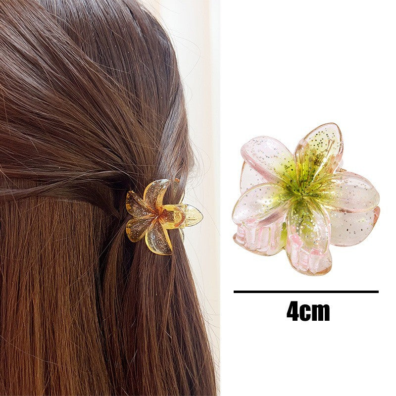 SMALL CLEAR GLITTER CLIP SET