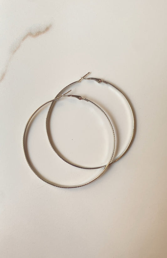 F6 SILVER HOOPS