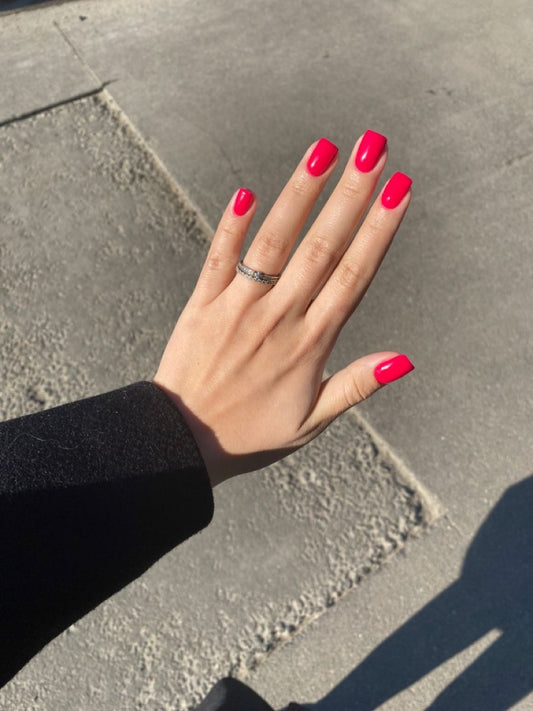 A6 HOT PINK PEACH NAIL COLOR