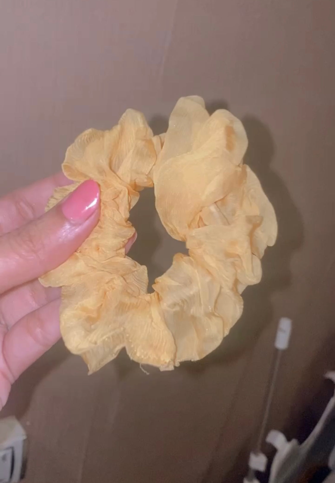 BB YELLOW CHIFFON SCRUNCHIE