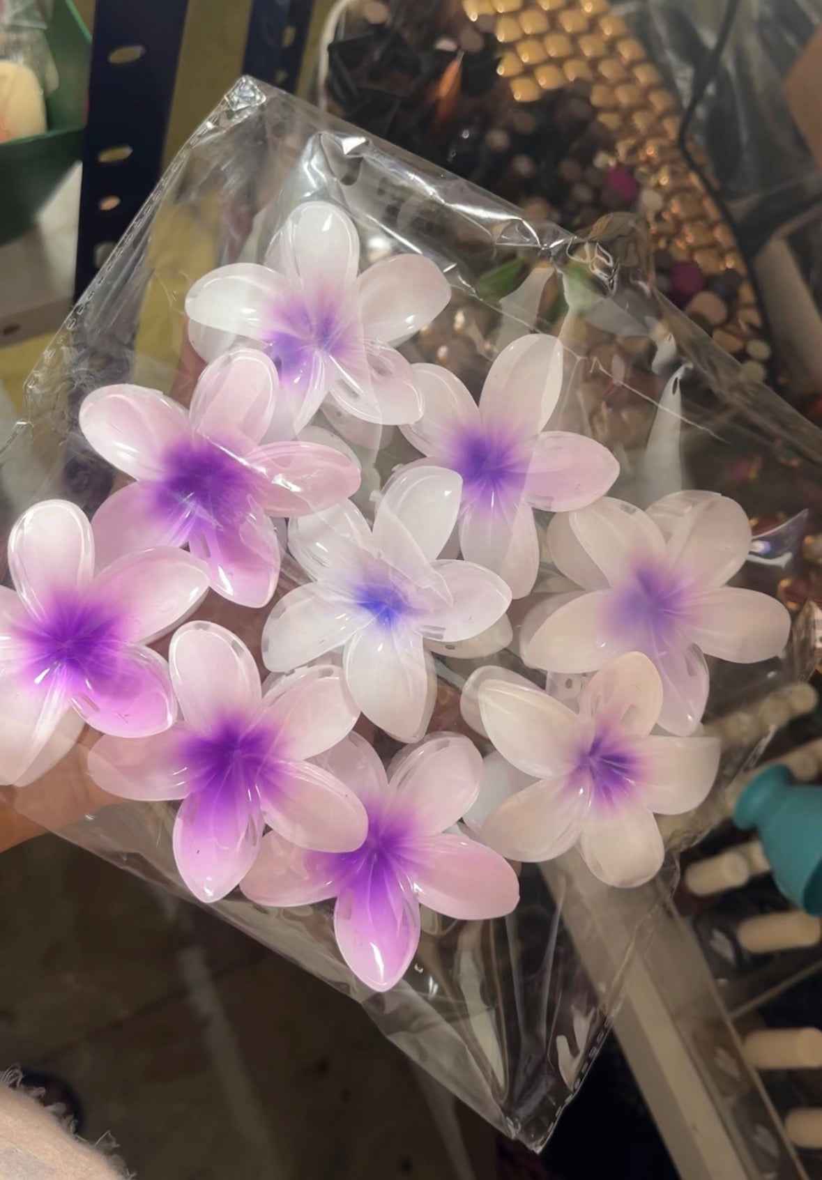 PURPLE AND WHITE