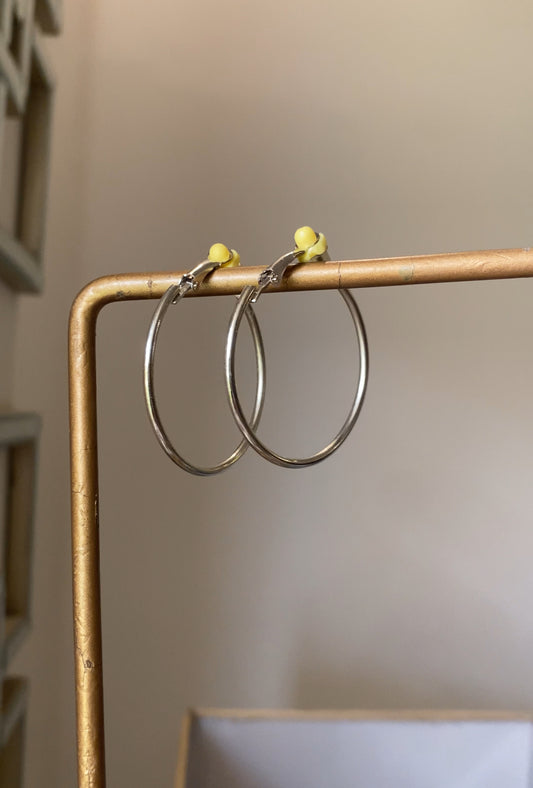 F101 SILVER HOOPS