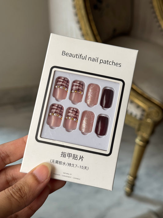 PINK AND PURPLE NAIL SET