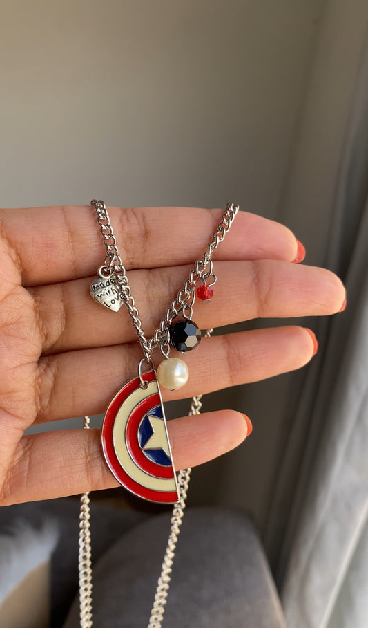 468 CAPTAIN AMERICA NECKLACE PENDANT