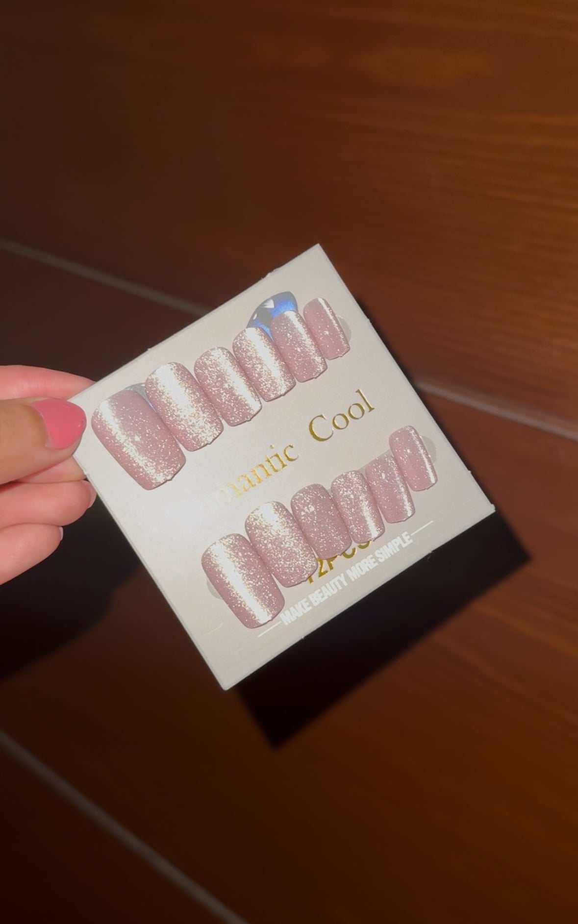 CODE 25 GLITTER MIRROR SQUARE NAILS SET