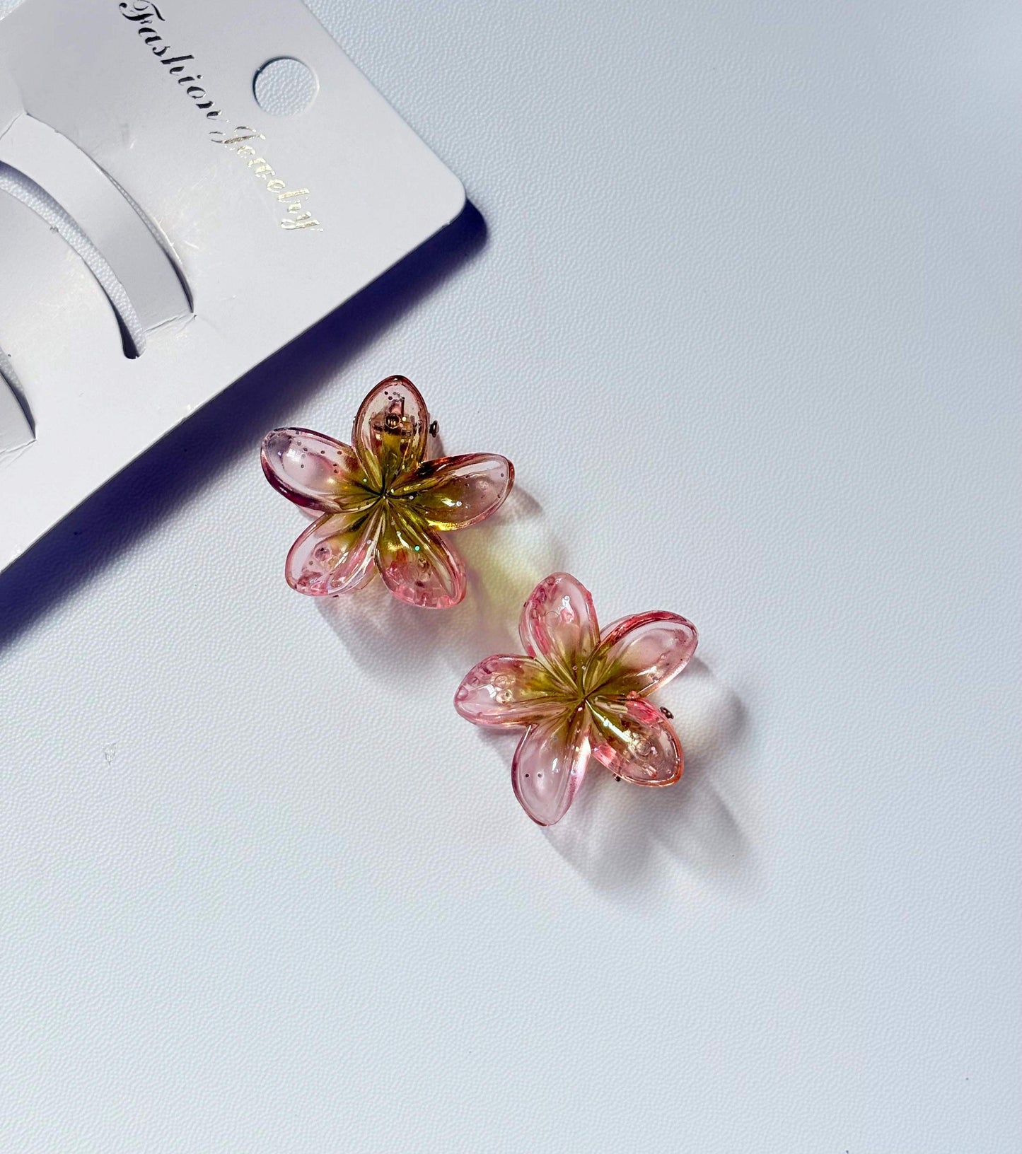 SMALL CLEAR GLITTER CLIP SET