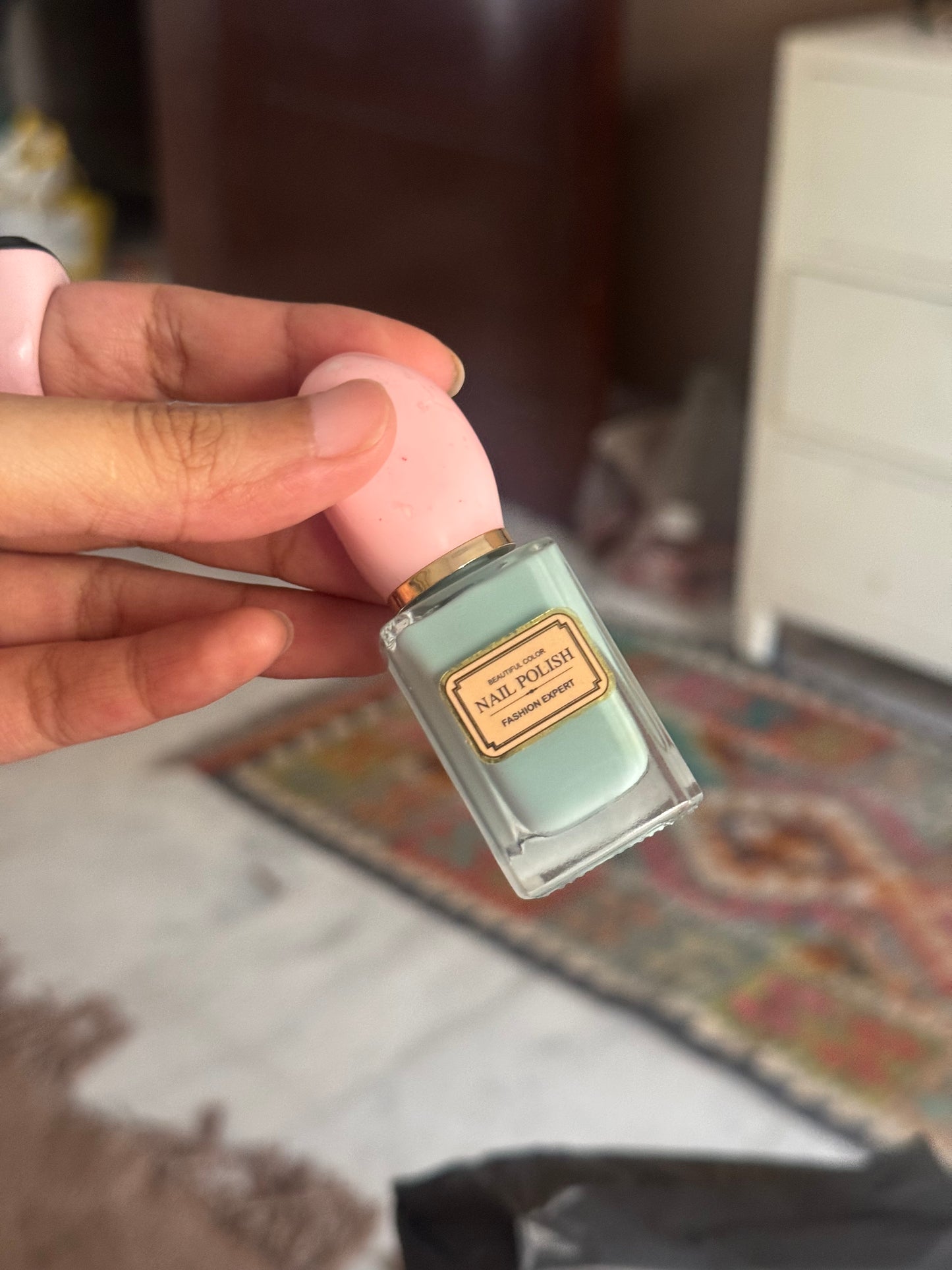 MINISO NAIL COLOR IN SKY BLUE SHADE