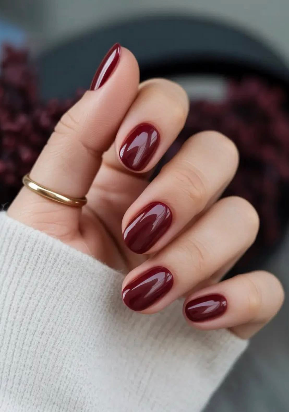 TWO MOON MAROON NAIL COLOR
