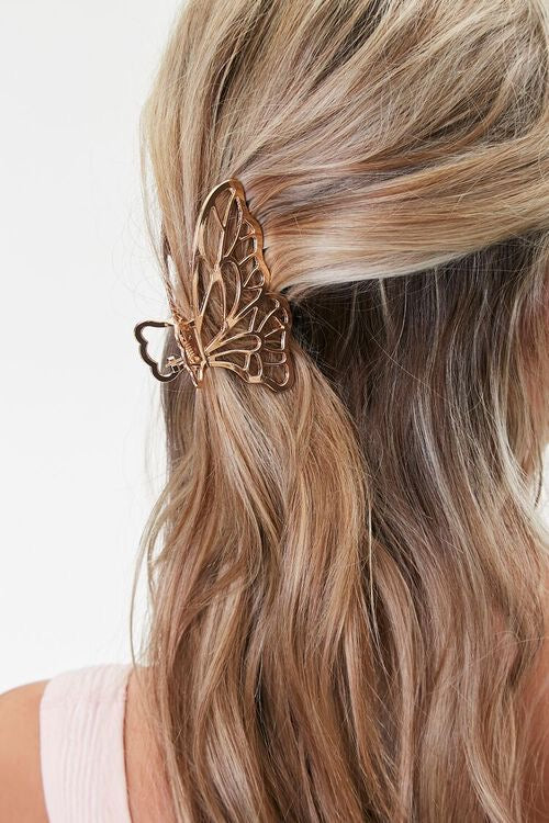 METAL GOLDEN BUTTERFLY CLAW CLIP