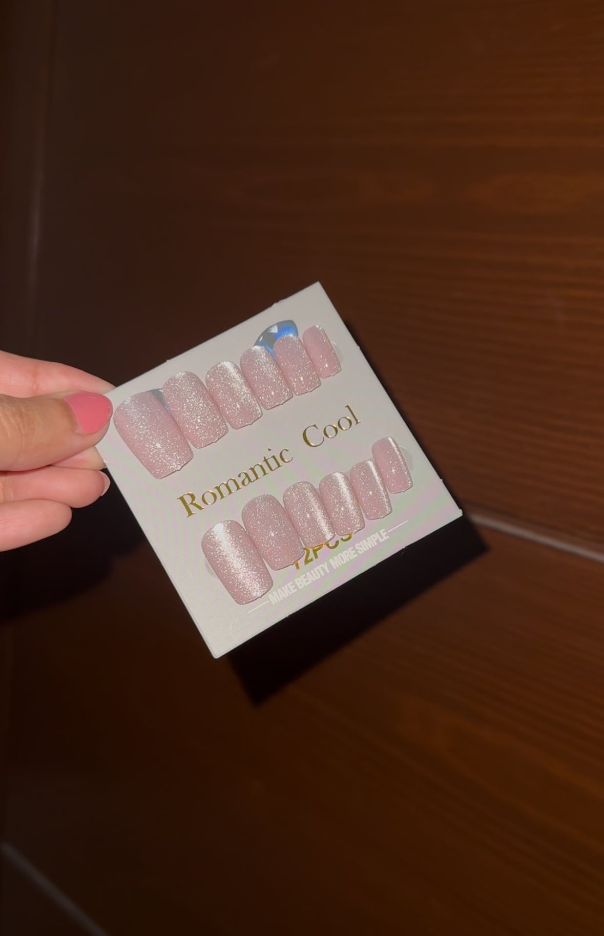 CODE 25 GLITTER MIRROR SQUARE NAILS SET