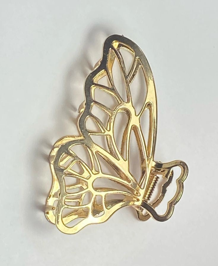 METAL GOLDEN BUTTERFLY CLAW CLIP