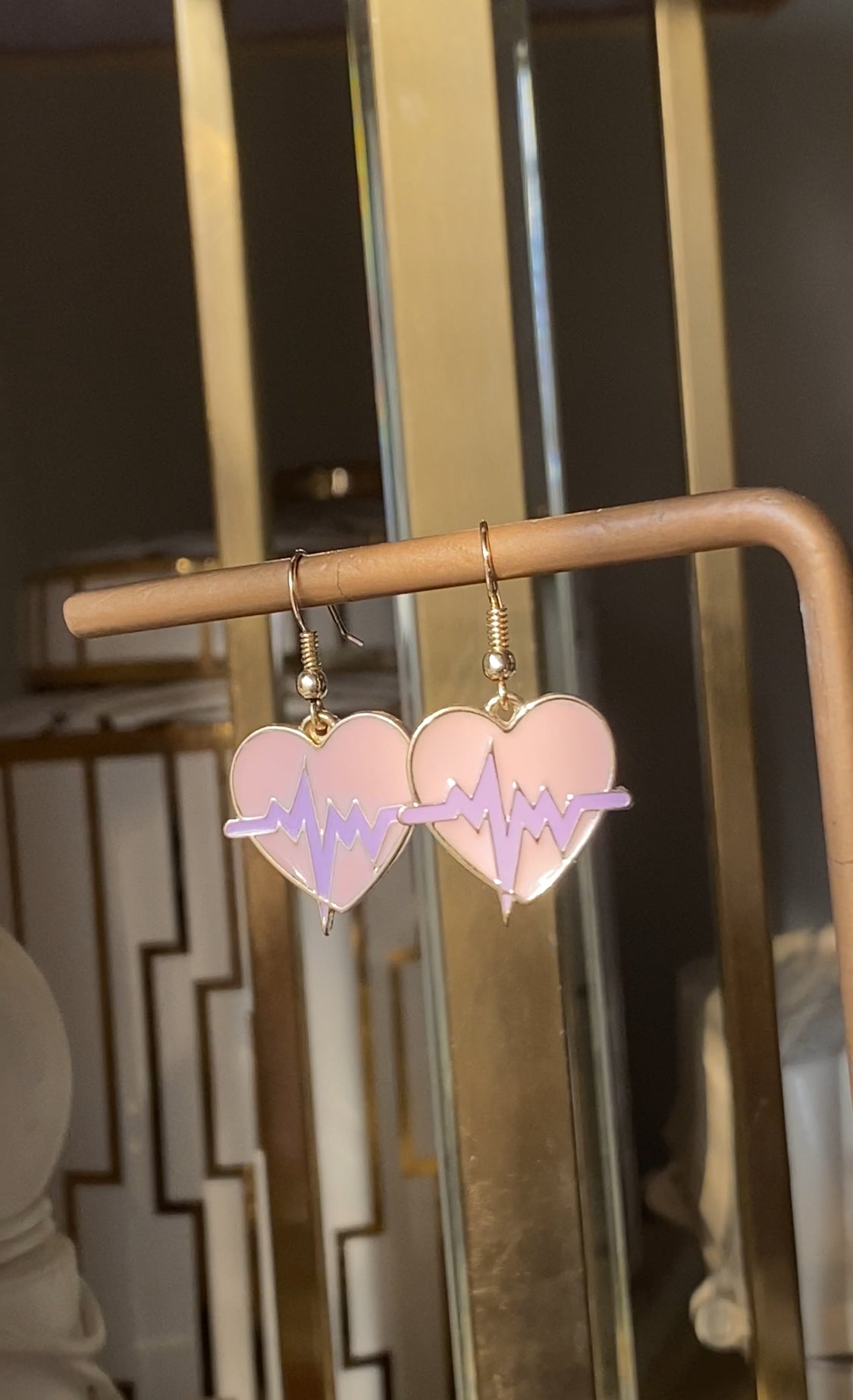 PINK HEART EARRINGS