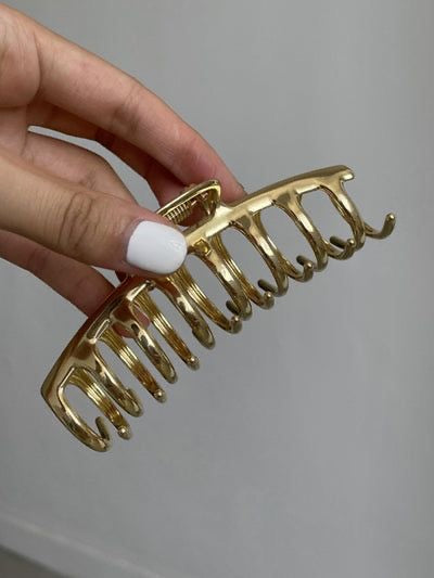 GOLDEN LARGE CLAW CLIP IN METAL