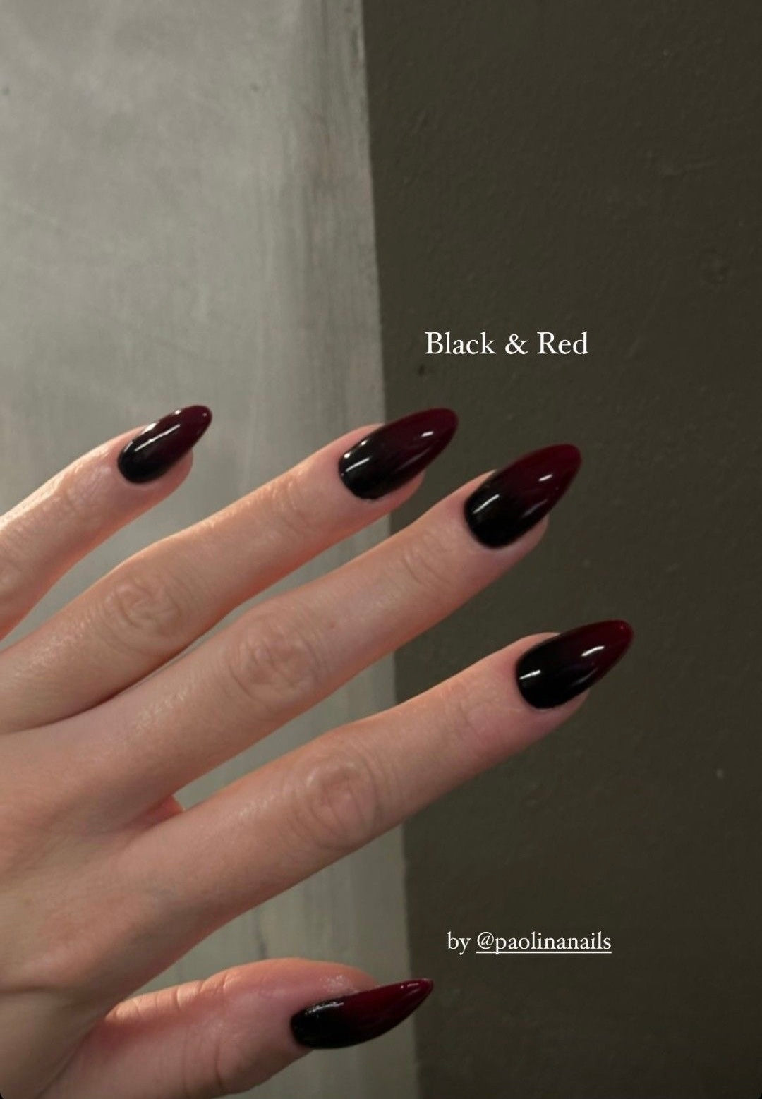 47 USHINE CHERRY BLACK NAIL COLOR