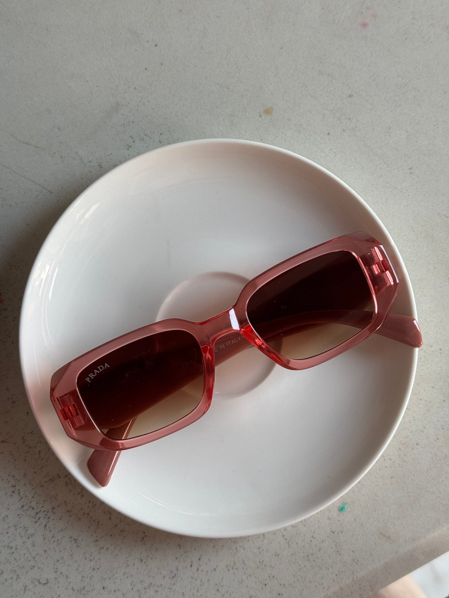 PINKISH RED PRADA SUNGLASSES / SHADES
